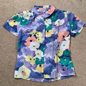 Short Sleeve Floral Blouse